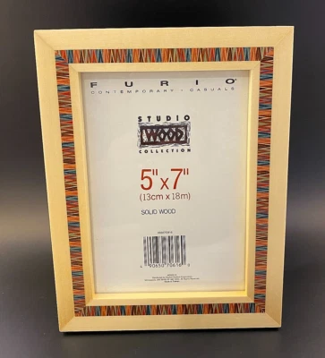 Furio 5 x 7 Solid Wood Frame Marquetry Studio Wood Collection  - Image 1 of 4