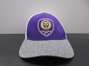 Orlando City Hat Cap Snap Back Purple Gray Soccer Futbol Football Trucker Mens - Picture 1 of 8