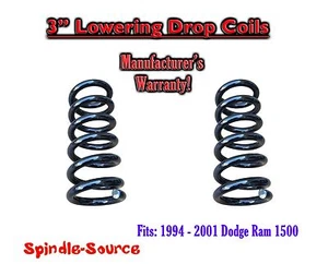 Kit de resortes de bobinas de caída descendentes de 3" para Dodge Ram 1500 V6 cabina extendida 94 - 01 - Imagen 1 de 1