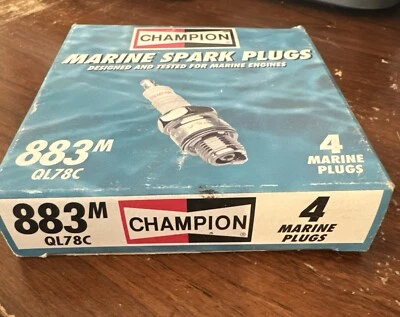 Champion 883 Marine Spark Plugs 883M / QL78C New Pack of (4) - Image 1 of 3