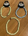 2- 10” Shell Anklets 1-14” Shell Necklace, Lot Of 3