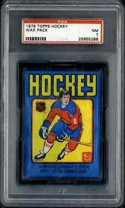 Paquete de cera de hockey Topps 1979 PSA 7 casi nuevo - Wayne Gretzky año de tarjeta de novato - Imagen 1 de 2