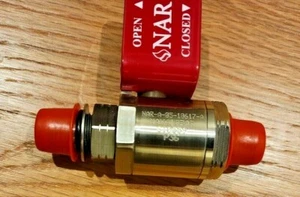 NEW OSASIS 1/4 TURN BALL VALVE CNG 9/16-18 ORB (3/8) ORING SEAL 410 BAR 6000 PSI - Picture 1 of 3