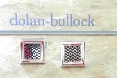 DOLAN BULLOCK STERLING SILVER East Side Cufflinks SCL031500 USA MADE boxed $180 — 第 1/2 张图片