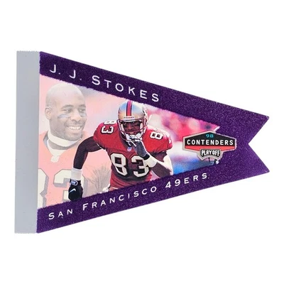 1998 Playoff Contenders J.J. Stokes Pennants Registered Exchange #'d 1/51 RARE - Image 1 of 2