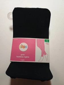 Girls Circo Footless Tights Black Size 4-6X - Picture 1 of 4