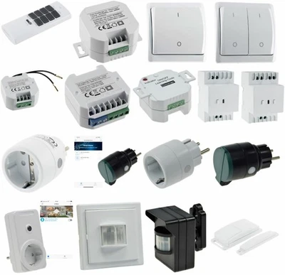 FUNK Schalter & Steckdosen "Pilota Casa" Schalter Taster Dimmer Empfänger - Bild 1 von 4