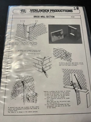 Modellbau Verlinden Ziegel Mauer Wall Bricks Carton 29x21cm Landschaft - Bild 1 von 4