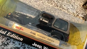 MAISTO 1:18 SCALE JEEP WRANGLER SAHARA DIECAST!! NEW IN BOX! BLACK - Picture 1 of 5