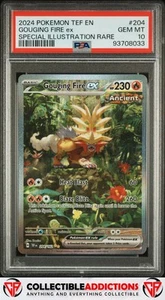 Pokémon TEF 2024 FUERZAS TEMPORALES #204 GOUGING FIRE EX PSA 10 - Imagen 1 de 2