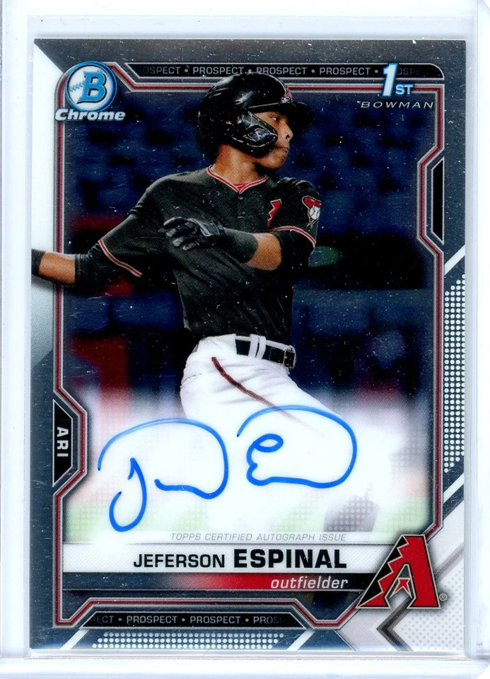 2021 Bowman #CPA-JE Jeferson Espinal Chrome Prospect Autographs - Image 1 of 1