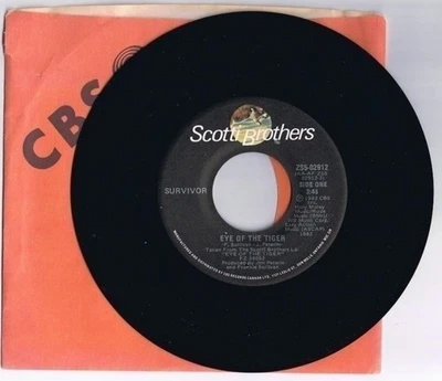 Survivor Eye Of The Tiger 45 rpm Record B Take You On A Saturday 1982 - Image 1 of 2