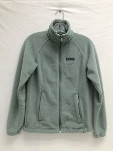 Women's Columbia Mint Green Full Zip Fleece Jacket Size Small - Picture 1 of 6