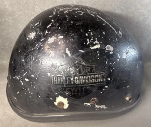 Vintage 50s 60s Buco Traveler Harley Davidson Themed Half Helmet Black 3137859 - Picture 1 of 15
