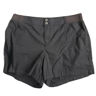 Шорты женские Lane Bryant размер 18 черные с высокой талией эластичные с карманами на талии эластичные - Изображение 1 из 4