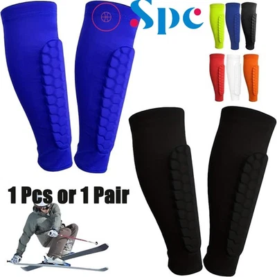 Espinilleras de fútbol piernas mangas fútbol para hombre espinilleras calcetines soporte pantorrilla cornejón Foto 1 de 4