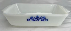 Vintage Anchor Hocking Fire King Blue Cornflower 1 Quart Loaf Pan Baking Dish - Picture 1 of 9