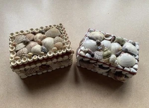 Vintage Muschelschachtel, 2 Stück, Souvenir, Schmuckschatulle - Bild 1 von 6