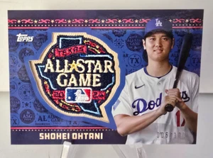 Shohei Ohtani 2024 TOPPS All Star Game EXCLUSIVO PARCHE TARJETA # 006/100 RARO - Imagen 1 de 2