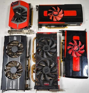 Lot of 5 Radeon GPUs - Non-Working, For Parts - Picture 1 of 10