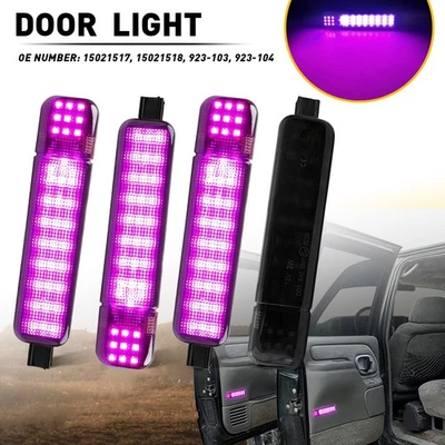 4 фиолетовых светодиодных светильника для салона двери подходят для Chevrolet GMC C/K 2500 3500 1500 - Изображение 1 из 4