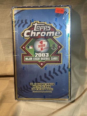2003 Topps Chrome Baseball Series 1 Factory Sealed Hobby Box 24 Packs  Manny - Image 1 of 4