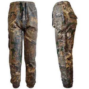 Mens Jungle Print Jogger Camo Hunting Fishing Jogging Bottoms Pants Trousers - Picture 1 of 5