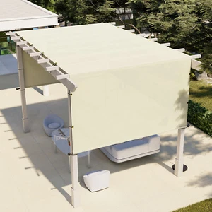 Panel de cubierta de sombra pérgola de repuesto impermeable de 3-9 pies con caña yarda jardín beige - Imagen 1 de 11