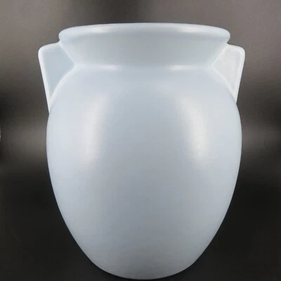 Винтажная ваза MCM 1950-х HARRIS POTTERY ART DECO светло-голубая матовая глазурь 7 дюймов - Изображение 1 из 4