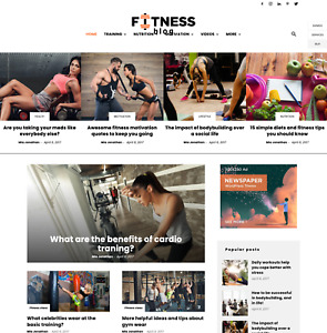 Fitness Blog Web Design with Free 5GB VPS Web Hosting