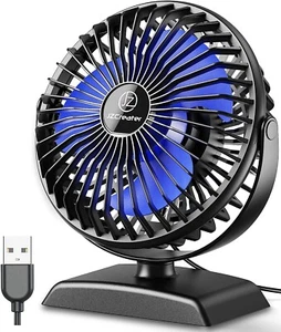 Tragbarer 3-Gang USB Tischlüfter Schreibtisch zur Kühlung Schwarz - Bild 1 von 7