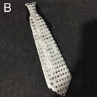 Sequins LED Flashing Light Up Tie Elastic Necktie Party Wear Prop Accessory Gift