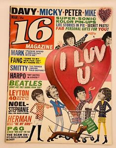 16 Magazine March 1967 The Monkees, The Beatles, Sonny & Cher, Dave Clark 5