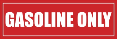 LEETPRINTS Gasoline Only | Laminated Vinyl Decal Sticker Label