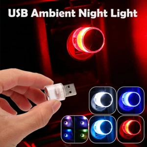 1x Mini Lamp Bulb USB LED Car Interior Neon Atmosphere Ambient Light Accessories - Picture 1 of 20