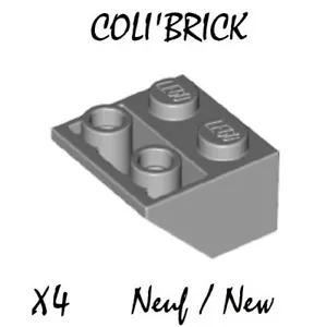 Lego 3660 - 4x Brique Toit / Slope, inverted 45 2x2 - Light Bluish Gray - NEUF - Picture 1 of 1