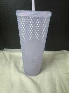 NEW STARBUCKS SPRING 2024 WHITE STUDDED BLING VENTI 24oz TUMBLER - Picture 1 of 2