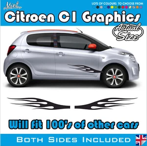 CITROEN C1 C2 C3 VTR SPORT Rayas Laterales Calcomanías Adhesivas Gráficos GRATIS P&P 015 - Imagen 1 de 4