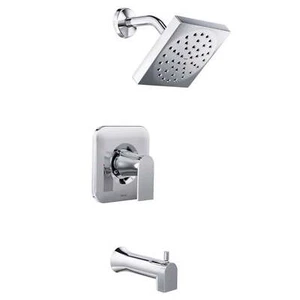 MOEN Genta Single-Handle 1-Spray Tub and Shower Faucet in Chrome with Valve - Picture 1 of 5