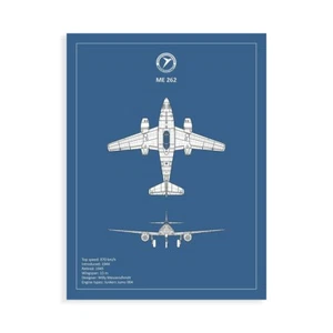 Stampa su Tela su Carta Poster o Quadro Rogan Mark BP Messerschmitt ME262 - Imagen 1 de 2