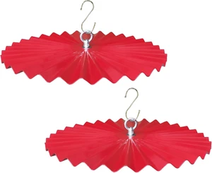 2 Pack 11.5" Bird Feeder Baffle, Red Bird Feeder Dome, Guard for Bird Houses - Picture 1 of 12