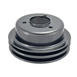 SB Ford Crank Pulley Single 2 Groove Black Steel 260 289 1965-67 V8 Mustang - Bild 1 von 9