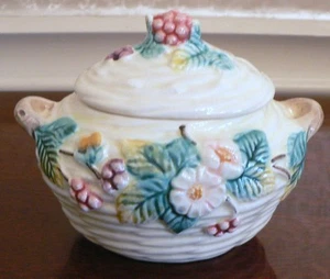 THE HALDON GROUP "BERRY" PORCELANA AZUCARERO BLACKBERRY BASKETWEAVE 1988 - Imagen 1 de 6