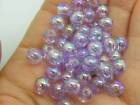 100 Lilac Purple Ab Beads 8Mm Acrylic Ab618