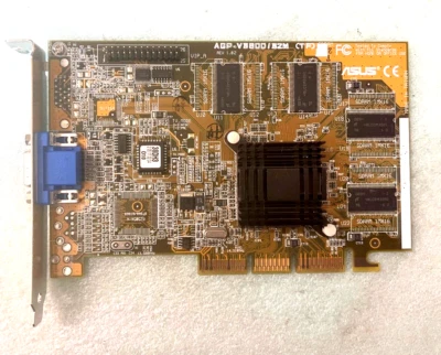 RARE ASUS AGP-V3800/32M PURE VIDIA RIVA TNT2 AGP VGA CARD VGA ONLY MXB163 - Image 1 of 3