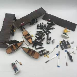 Lemax Wooden Dock Nautical Pier Weihnachtsdorf Sammlung/Ruderboote SCHADEN!! - Bild 1 von 19