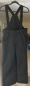 Obermeyer Overall Ski Snow Bib Size Large 14-16 Unisex Teen Black EUC - Picture 1 of 5