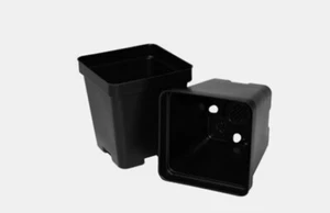 New Plant Pot Square Black Box Planter Inch Plastic Indoor Outdoor qty. 100 - Picture 1 of 2