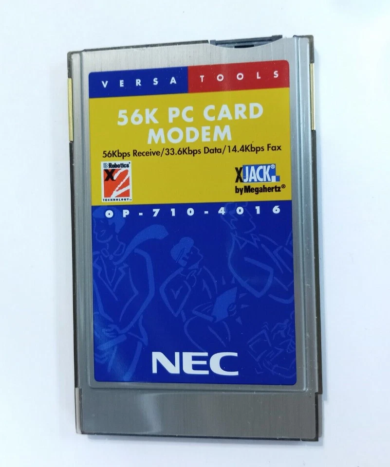 NEC US Robotics 56k PCMCIA Modem PC Card with XJACK Connector XJ1560 Versa Tools - Image 1 of 1