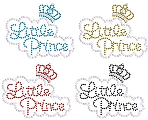 Little Princess + 10 Stars iron on Rhinestone Transfer crystal hotfix t-shirt - Picture 1 of 9